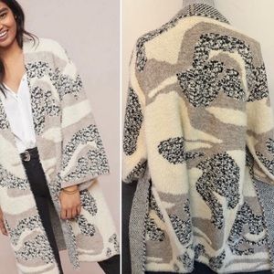 Anthropologie Saturday Sunday Winter Walk Fuzzy Kimono Open Front Cardigan- OS